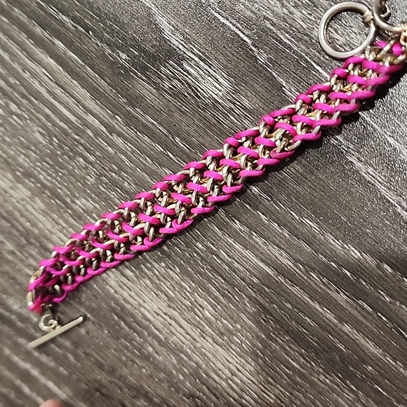 Vintage Y2K Fun Chunky Crystal Braided Rope Friendship Bracelet - Picture 5 of 5